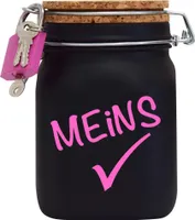 Spardose Geld Geschenk Ideen Meins Schwarz Größe L 1 Liter