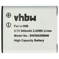 vhbw 1x Akku kompatibel mit Ricoh WG-5 GPS, WG-4 GPS, WG-6, WG-70, WG-60 Kamera (600 mAh, 3,6 V, Li-Ion)