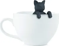 Teekanne, Set mit 2 Silikon-Teesieben, Tee-Ei-Teesieb, Teekugel, Teesieb (2 Stück Katze)