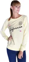 Damen Bluse Shirt mit Druck; Gelb/S/M 36/38