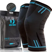 Agile Now Kniebandage AGILE NOW Kniebandage Essential Line [2er Set], M / Blau