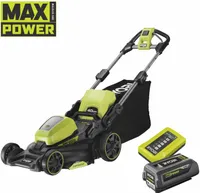 RYOBI Akku-Rasenmäher RY36LM40A-140 36V 4Ah, 40 cm Schnittbreite, 700 m² Reichweite, Mulchfunktion und Grasfangsack