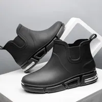 INF Gummistiefel für Herren, wasserdicht und rutschfest - Schwarz 39