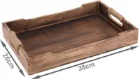 Tablett Mango Holz Frühstückstablett Serviertablett Dekotablett Mittel