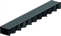 ACO Hexaline 2.0 Rinne 1m schwarz + Stegrost anthrazit pulverbeschichtet 1 m