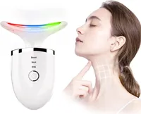 Gesichtsmassagegerät, Nackenlifting-Massagegerät, Elektrisches Gesichtsmassagegerät mit 3 Modi, 45 °C zur Hautstraffung, EMS-Massagegerät für Frauen
