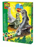 sadrový odliatok a maľovanie T-Rexa