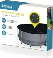 Bestway® PVC plachta 418 x 230 cm, čierna, oválna
