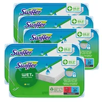 Swiffer WET+ Anti-Bakt. feuchte Bodentücher 10 Stück mit Zitronenduft (5er Pack)