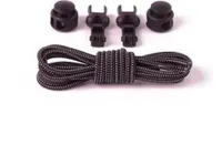 Elastische Schnürsenkel mit Schnellverschluss Schnellschnürsystem Schuhe Rund, Braun