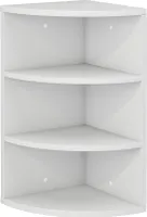 Vicco Półka narożna Fabienne, 30 x 60 cm 3 przedziały, Biały/Biały