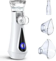 Inhalationsgerät, Inhalationsgerät Kinder und Erwachsene, Baby Inhalationsgerät mit Masken und Düse, Ultraleise <25DB, Medizinbecher 15ML