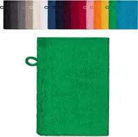 4er PACK Waschhandschuhe 15x21 cm Waschlappen 100% Baumwolle, Farbe: Grün