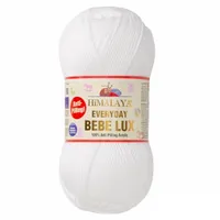Strickfein Himalaya Everyday Bebe Lux Strickgarn 100% Antipilling Acryl Wolle Garn 100gr 70401 Weiß