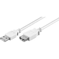 Goobay 96288 Przedłużacz USB 2.0 Hi-Speed, biały, 5 m - USB 2.0 męski (typ A) &gt; USB 2.0 żeński (typ A)