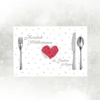 Sovie HORECA Tischset Herzlich Willkommen aus Linclass® Airlaid 40 x 30 cm, 100 Stück