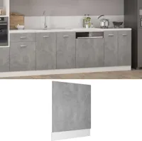 vidaXL Geschirrspülerblende Betongrau 59,5x3x67 cm Holzwerkstoff