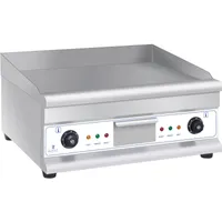 Dvojitý elektrický rošt Royal Catering - 60 cm - hladký - 2 × 3 200 W