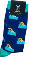 TwoSocks lustige Socken Schwimmer Socken Sportsocken, Motivsocken Baumwolle Einheitsgröße
