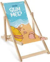 Drewniany leżak dla dzieci, leżak plażowy dla dzieci, lato