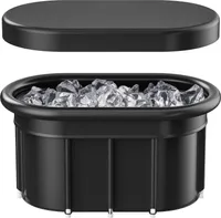 Yuanny faltbare aufblasbare Badewanne, schwarz
