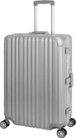 Travelhouse London - Hartschalen Polycarbonat Alu Koffer Trolley Reise Urlaub 90l silber