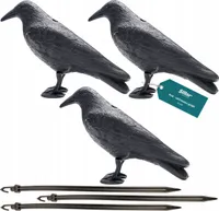 3x Raven Large Pigeon Repellent Birds Starlings Sparrows For Balcony Allotment 34 cm