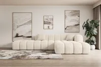 ALTDECOR Ecksofa in L-Form Corner Sofa Bett Eckcouch Couch  Wohnlandschaft Cauchsofa OLEA-L2 - 289x176x71 cm  Beige