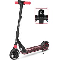 Kinderroller mit LED-Anzeige, Faltbarer e-scooter 14km/h Cityroller Für Kinder Elektroroller ab 8 Jahren Elektro Scooter Schwarz