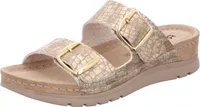 Rohde Damen Pantoletten Schnalle Leder Clogs Cattolica 6152, Größe:41 EU, Farbe:Gold