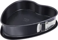 Dr. Oetker Herz-Springform mit Auslaufschutzboden Ø 25 cm, Kuchenform mit Flachboden, herzförmige & auslaufsichere Backform aus Stahl mit Antihaftbeschichtung