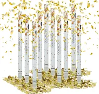 relaxdays 10 x Party Popper 80 cm Gold