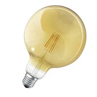 LEDVANCE Inteligentna lampa LED z ZigBee, podstawa E27, możliwość ściemniania, ciepła biel (2400K), kształt złotej kuli, przezroczysty żarnik, zamiennik żarówek 55W, możliwość sterowania za pomocą systemów takich jak Alexa, Google lub Hue, opakowanie 1 szt