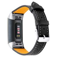 INF Fitbit Charge 3/4 Armband Leder Schwarz
