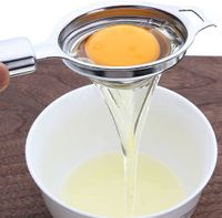 Eiweiß und Eigelb Separator-Eiweiß Extraktor-304 Edelstahl-Eigelb und Eiweiß Filter-Ei Sortierer-Küchenhelfer-Backwerkzeuge