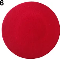 Damen Classic Wollfilz Warme French Beret Hut Mütze Pure Color Sweet Mini Cap