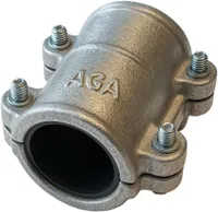 Dichtschelle Rohrreparaturschelle 1” DN25 33,3 – 34,2 mm Temperguss Reparaturklemme für Kunststoff - und Metallrohre Klemmverbinder IG mit EPDM Gummid