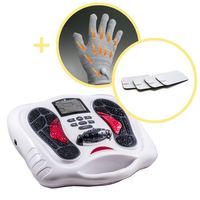 Circulation Maxx Fußmassagegerät elektrisch, inkl. TENS-Gerät + Extra Pads + Handschuhe