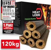 Holzbriketts Buche Pini&Kay Briketts 120kg mit hoher Heizleistung - Buchenholz Kaminbriketts HeatLogs HOLZBRX