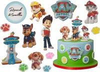SweetFanaberia | Tortendekorationsset, bedruckt PAWPATROL - Kreative Tortendekoration für Kindergeburtstage.