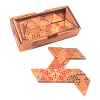 Tridomino - anspruchsvolle Variante des Dominospiels mit Farbpunkten für 2 - 6 Personen