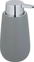 WENKO Seifen Spender Badi grau 320 ml Keramik Pump Dosierer Flüssigskeiten WC