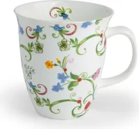 Becher Tasse FLEURETTE für 350ml weiß Blumen Porzellan TeaLogic