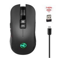 HXSJ T30 2,4 GHz optische drahtlose Maus wiederaufladbare stille Gaming-Maus 3600 DPI ergonomische Mäuse LED mit Hintergrundbeleuchtung für PC-Laptop
