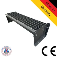 1 Stufen Standtreppe Modell 1 Treppe Stahltreppe freistehend Breite 100cm Höhe 20cm anthrazit