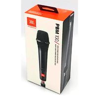 Drátový mikrofon JBL PBM 100, dynamický vokální mikrofon pro večírky nebo setkání s přáteli, kardioidní snímací vzor s legendárním zvukem JBL, snadné použití, v černé barvě
