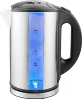 Michelino Edelstahl-wasserkocher 74320 Edelstahloptik Edelstahl Kunststoff1,7 L Doppelwandig