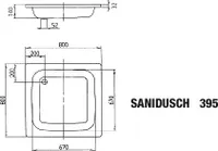 Kaldewei Sanidusch sprchová vanička 800x800x140mm bílá