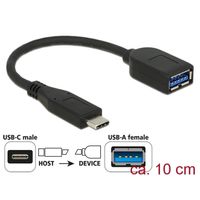 DELOCK USB3.1 Kabel C -> A St/Bu 0.10m koaxial sw Prem