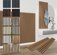 HEXIM Akustikpaneele 138,5x60cm - flexible Lamellenwand Holz MDF Wandpaneele Lamellenverkleidung Wandverkleidung Innendekoration schalldämmend (1 Paneel / 0,83 m² Teak - APH09)